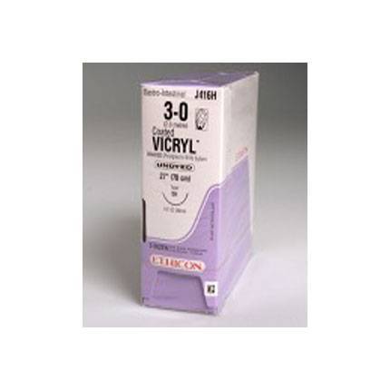 ETHICON Coated VICRYL 3-0 16mm 3/8c  Kaplamalı Sütur